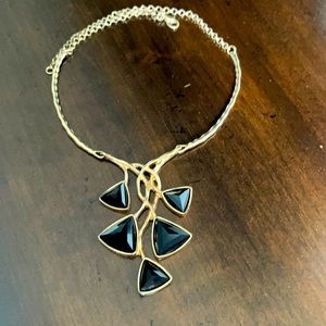 Geometric design statement necklace